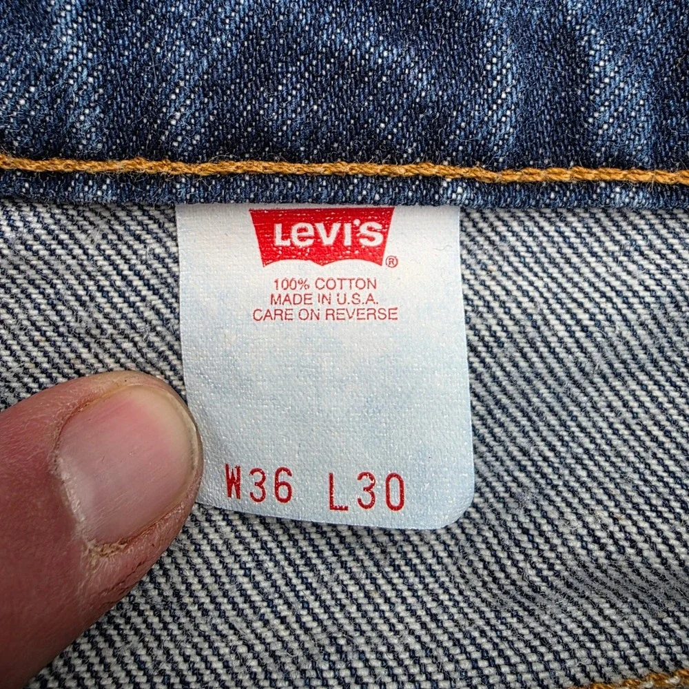 Vtg Levis 517 Orange Tab Jeans 36x30 Made in USA Aug 1996 Bootcut Denim 517-0215
